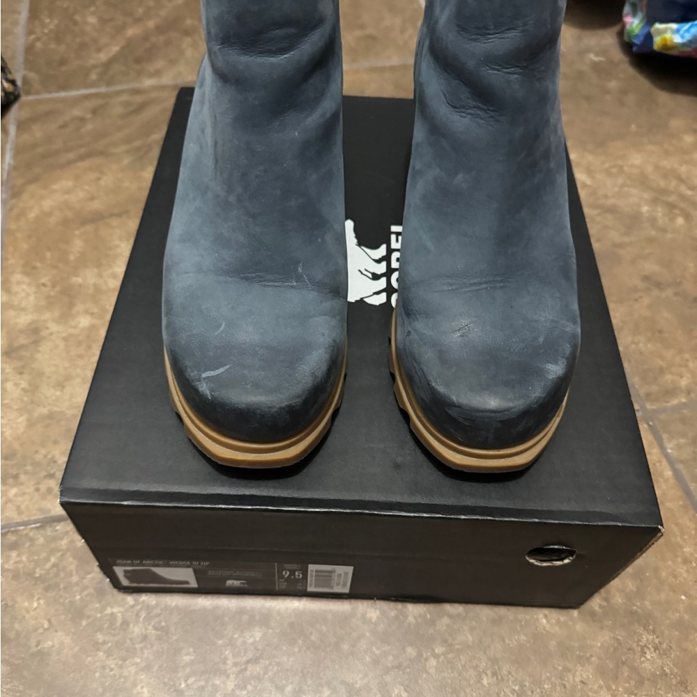 Sorel Blue Wedge Boots